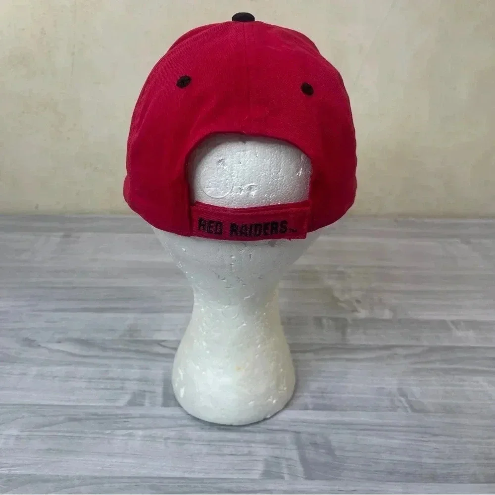 Texas Tech Red Raiders Football Hook and Loop Adjustable Cap Hat Red Black
